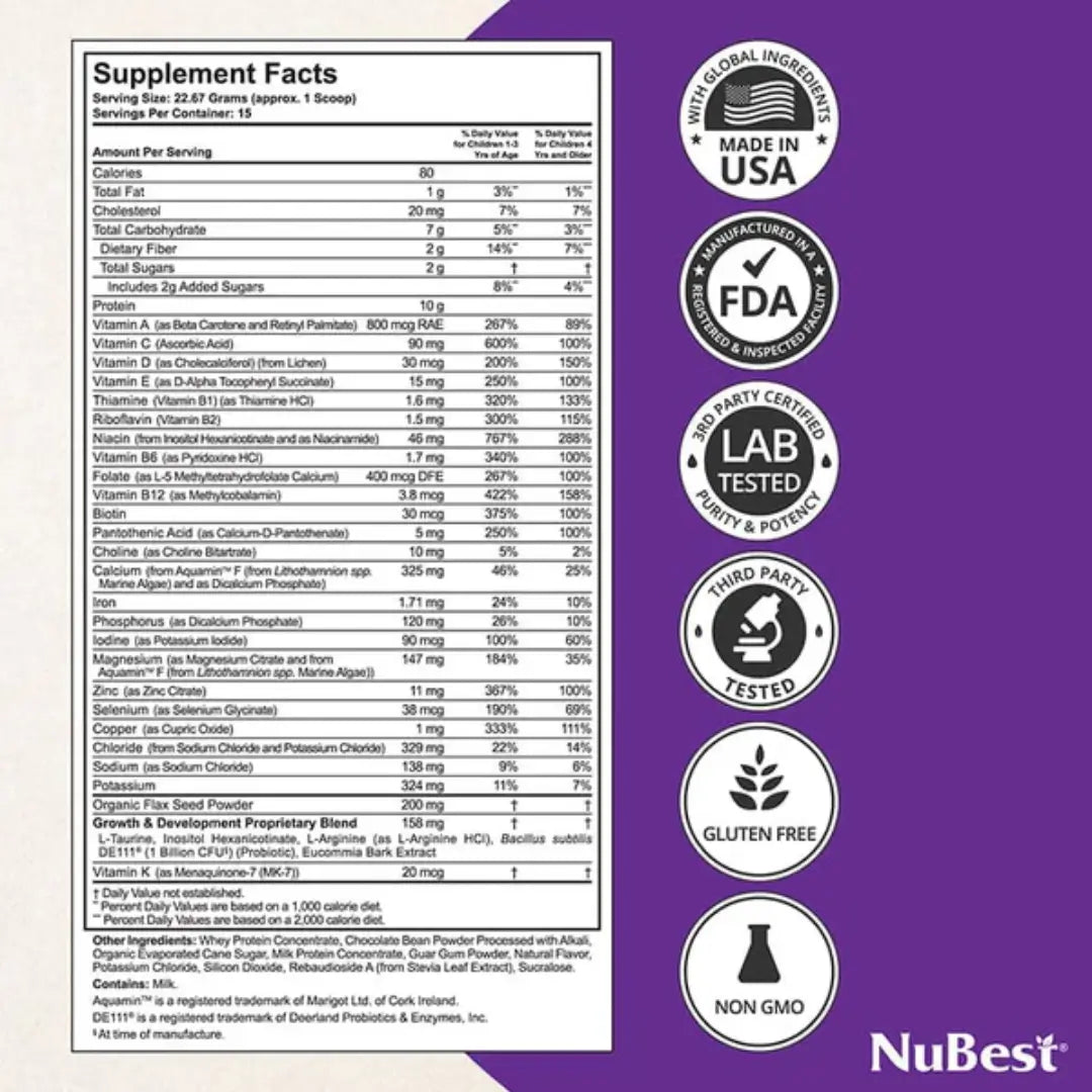 NuBest Tall – Proteína + Crecimiento para niños y adolescentes
