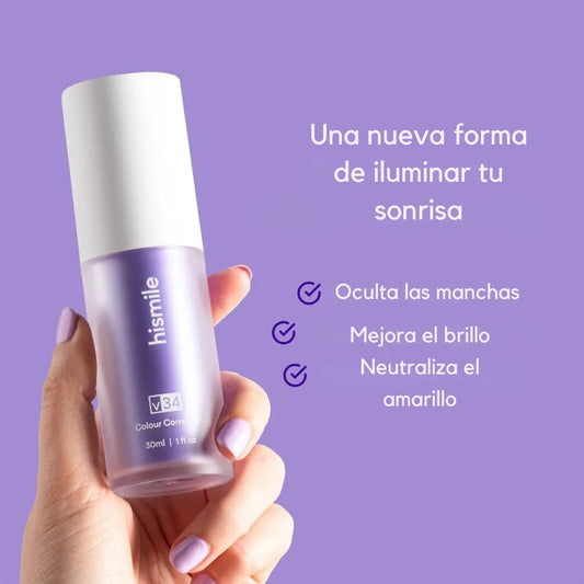 Hismile V34: Sonríe más blanco en 5 min sin peróxido